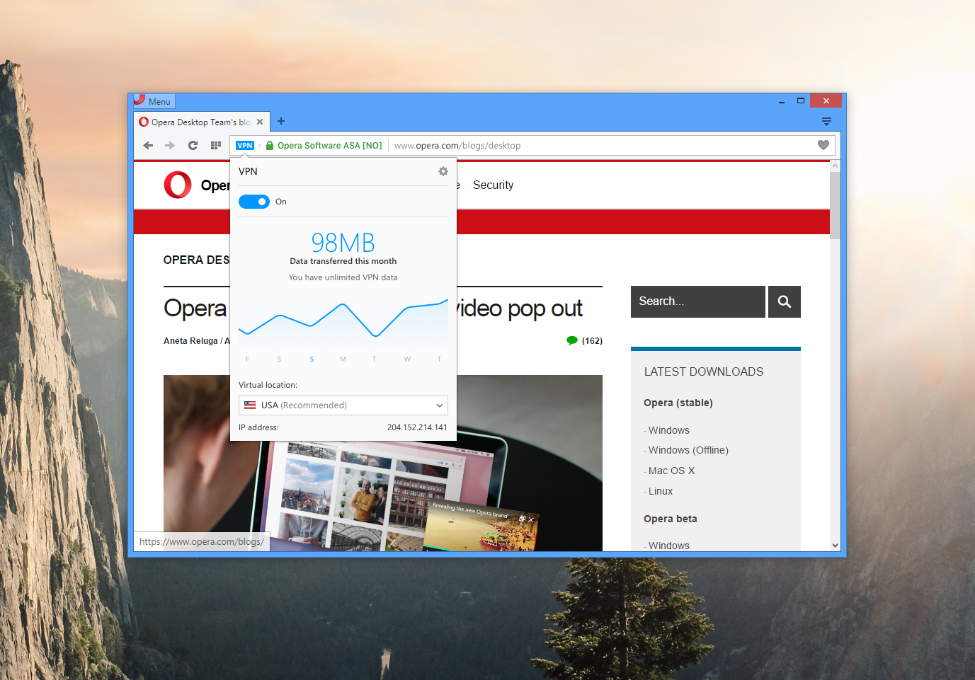 opera for mac toolbar